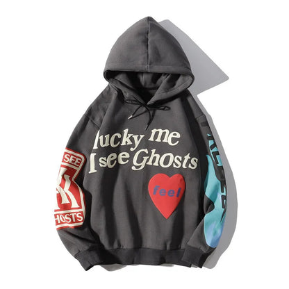 2024 Kanye West Punk Hoodie Lucky