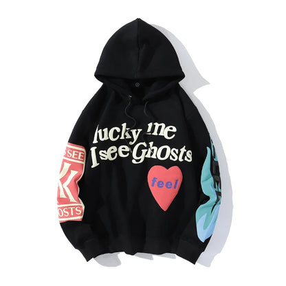 2024 Kanye West Punk Hoodie Lucky