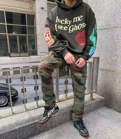 2024 Kanye West Punk Hoodie Lucky